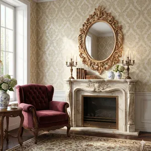 Premium Baroque-style wood ornate frame - 1